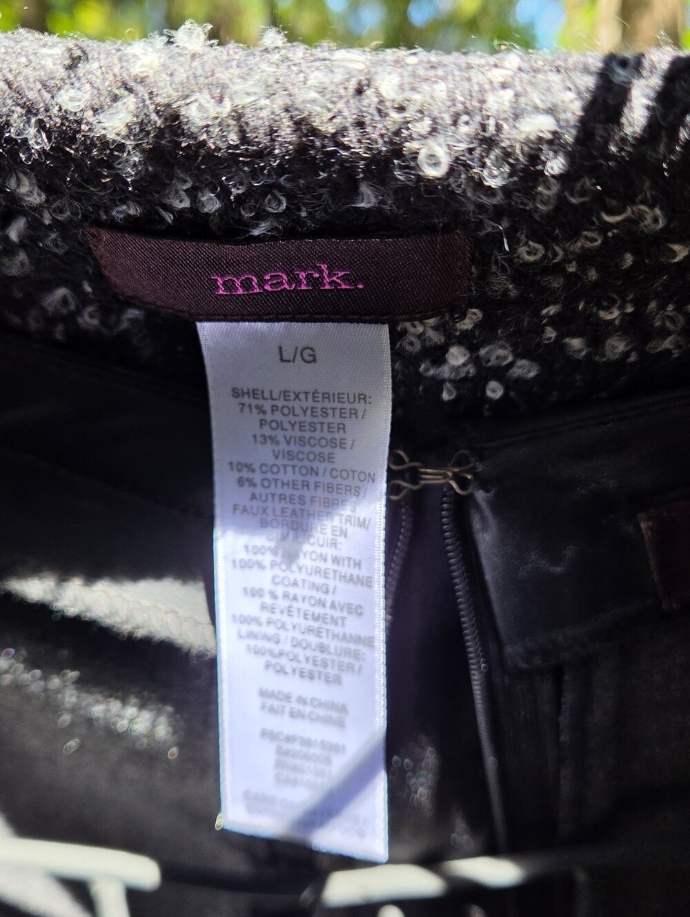 Mark Tweet Faux Leater Moto Work/night Life Jacket SzL - Picture 4 of 7